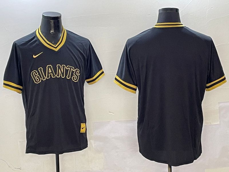 Men San Francisco Giants Blank Black Gold Game 2025 Nike MLB Jersey style 3